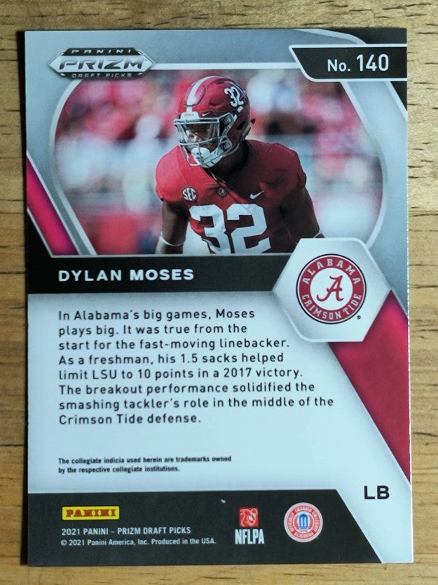 2021 Panini Prizm Draft Picks #140 Dylan Moses RC