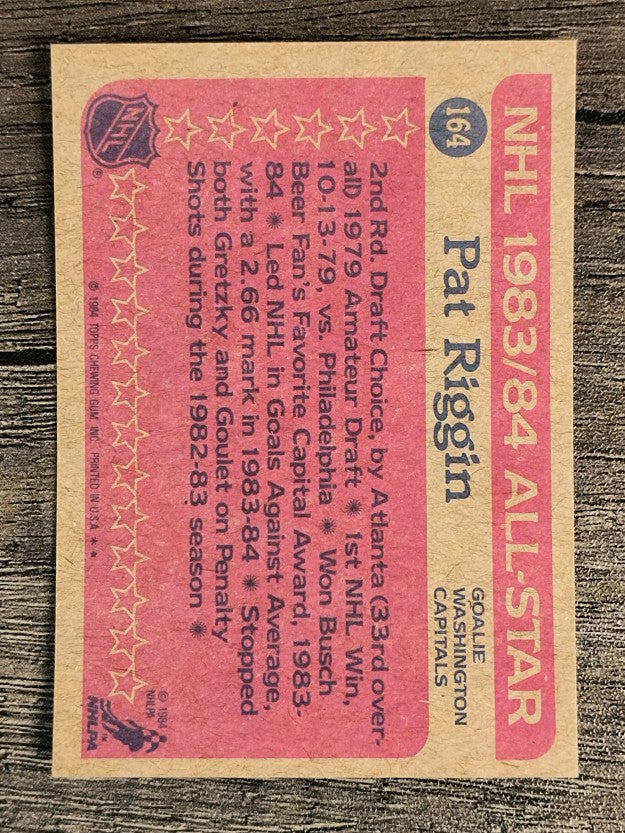 1984-85 Topps #164 Pat Riggin AS