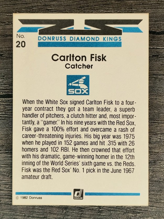 1982 Donruss #20 Carlton Fisk DK