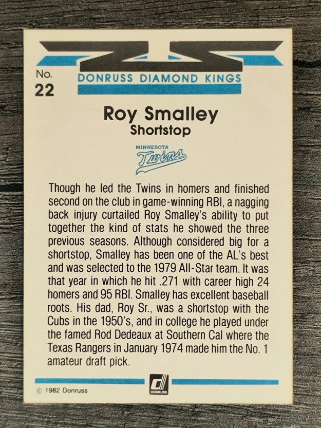 1982 Donruss #22 Roy Smalley DK
