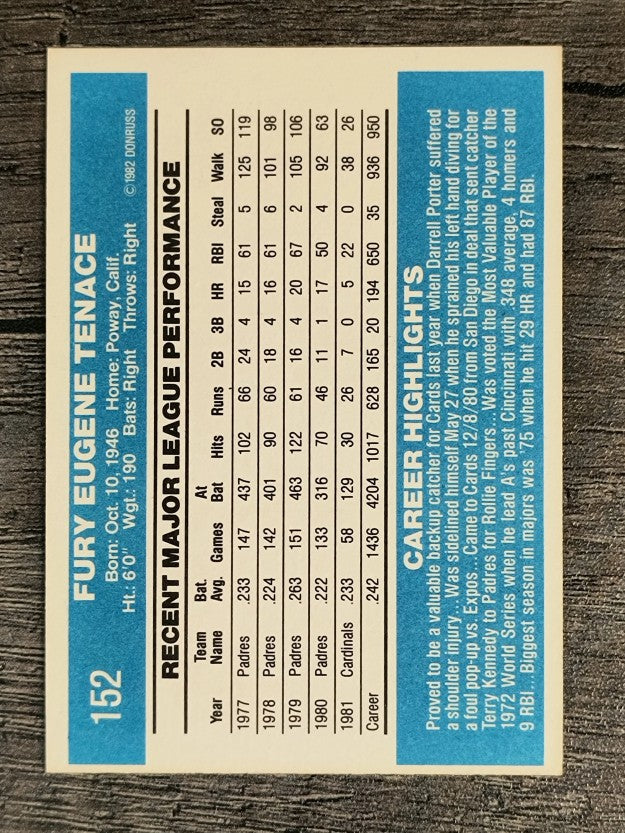 1982 Donruss #152 Gene Tenace