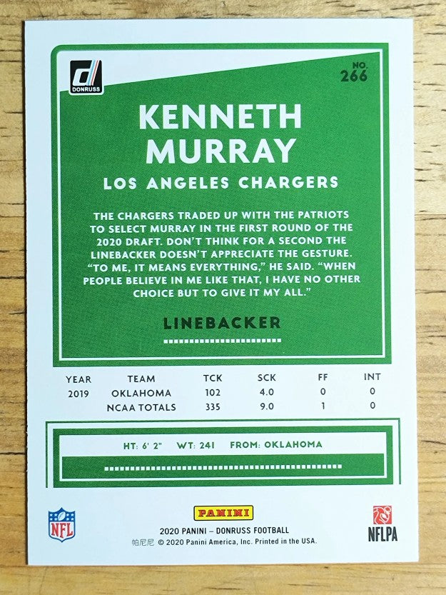 2020 Donruss #266 Kenneth Murray RC