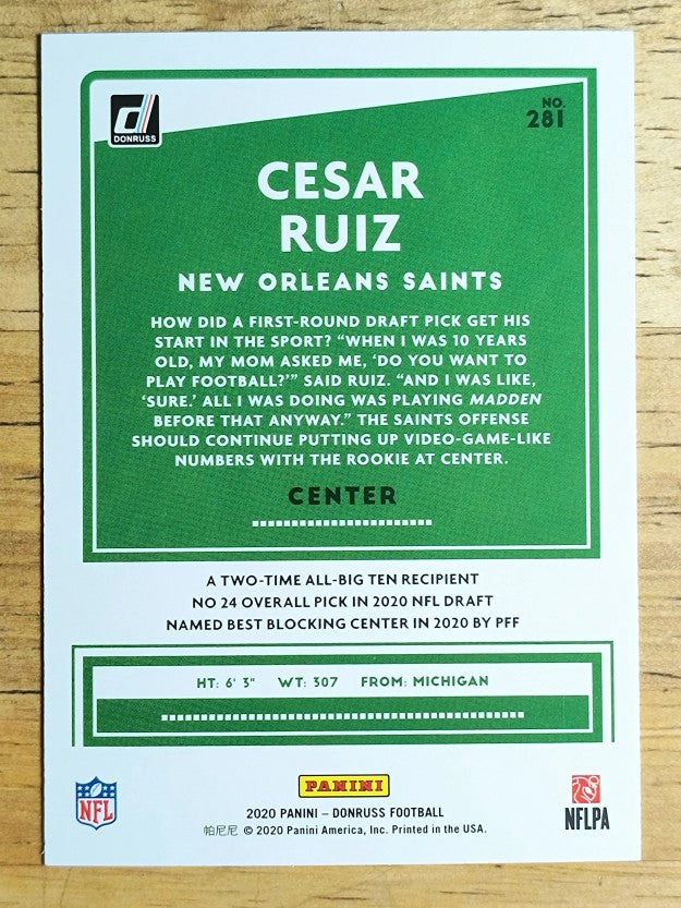 2020 Donruss #281 Cesar Ruiz RC