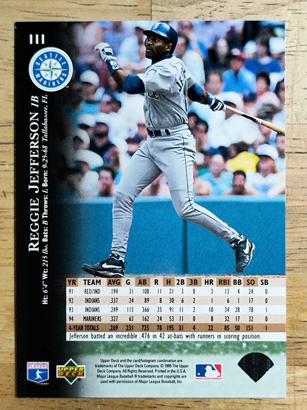 1995 Upper Deck Electric Diamond Gold #111 Reggie Jefferson