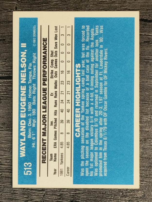 1982 Donruss #513 Gene Nelson
