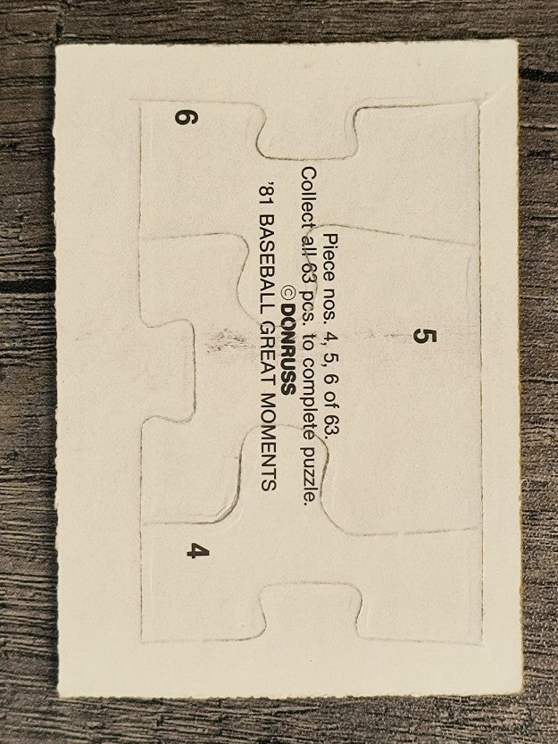 1982 Donruss Babe Ruth Puzzle #4 Ruth Puzzle 4-6
