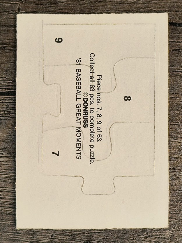 1982 Donruss Babe Ruth Puzzle #7 Ruth Puzzle 7-10