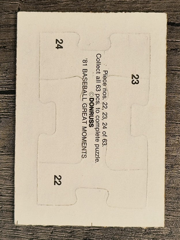 1982 Donruss Babe Ruth Puzzle #22 Ruth Puzzle 22-24