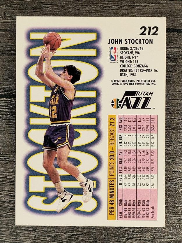 1993-94 Fleer #212 John Stockton (NM)