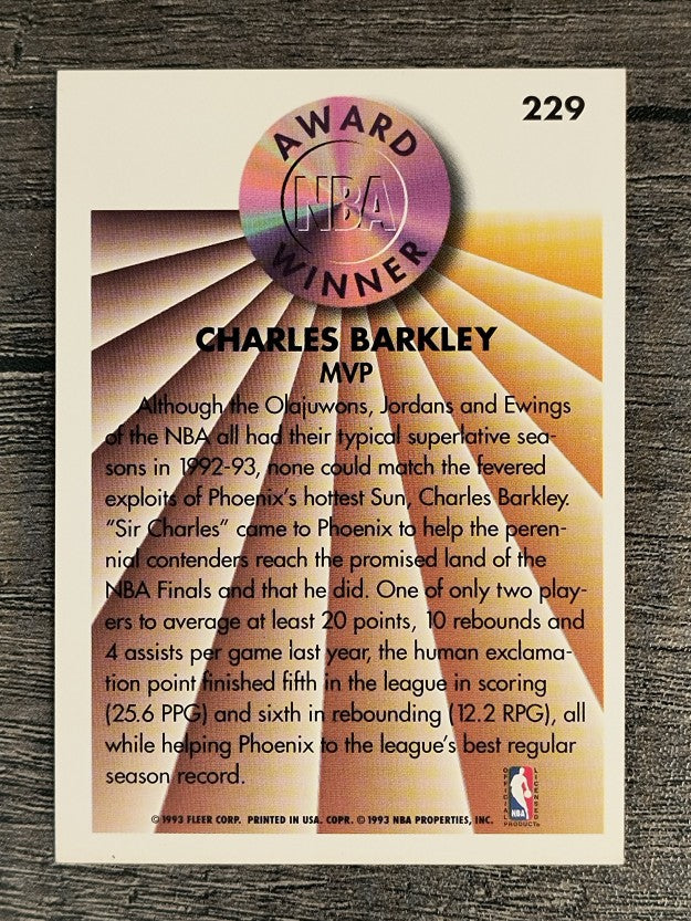 1993-94 Fleer #229 Charles Barkley AW (NM)