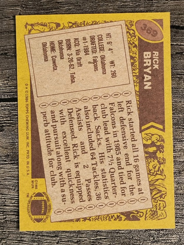 1986 Topps #369 Rick Bryan
