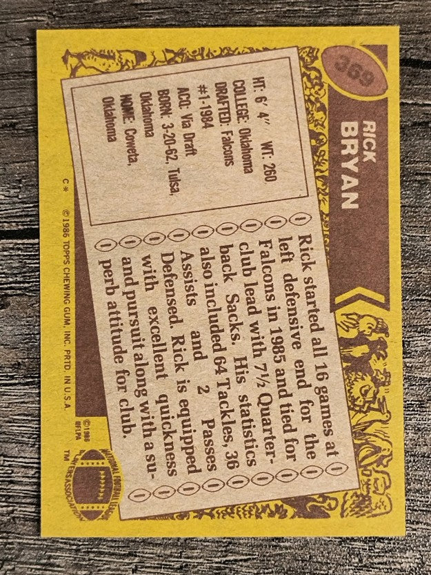 1986 Topps #369 Rick Bryan