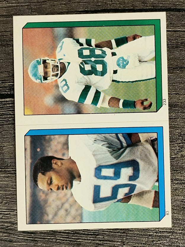 1986 Topps Stickers #83 Jimmy Williams/ 233 Al Toon