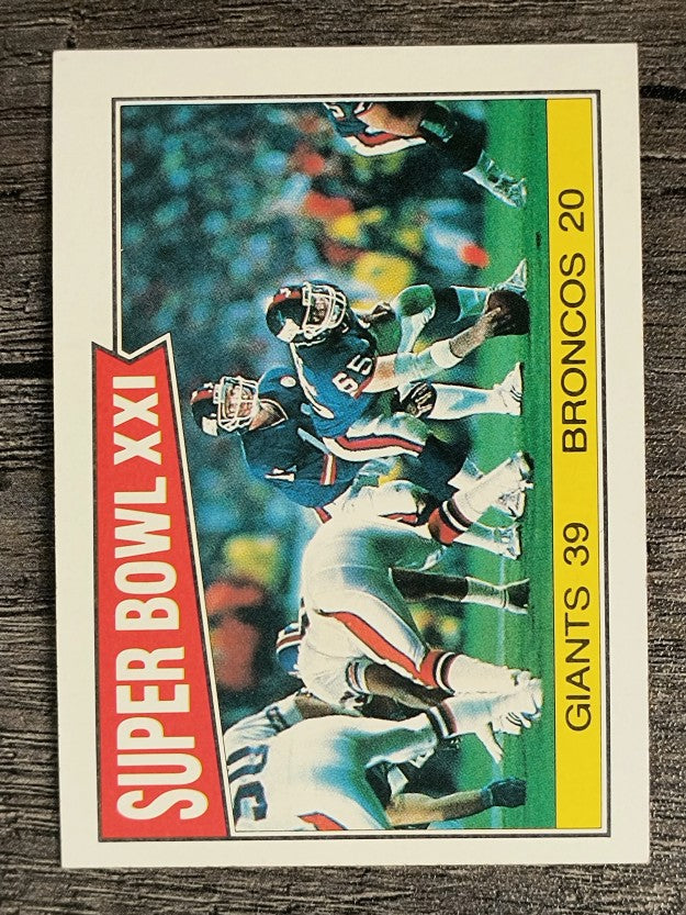 1987 Topps #1 Super Bowl XXI/Giants/Broncos