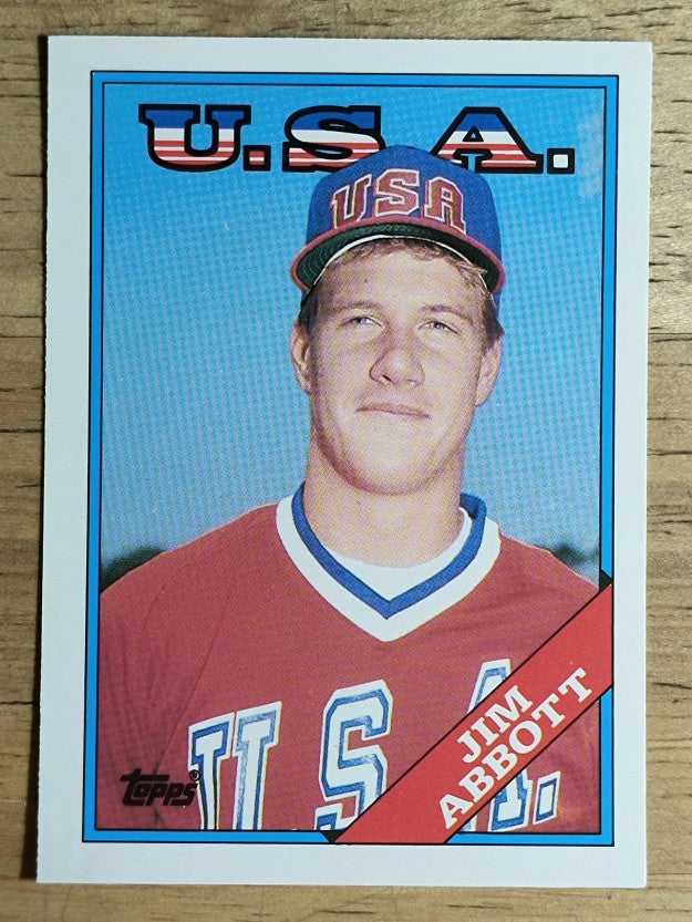 1988 Topps Traded #1T Jim Abbott OLY XRC