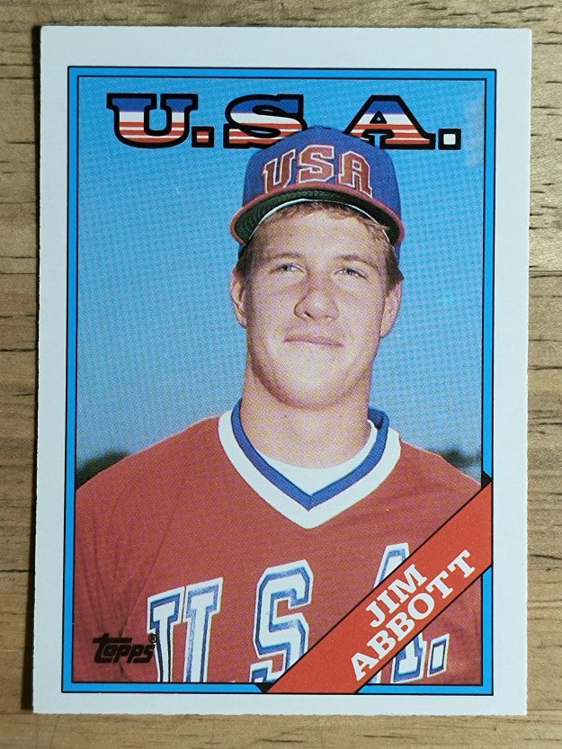 1988 Topps Traded #1T Jim Abbott OLY XRC