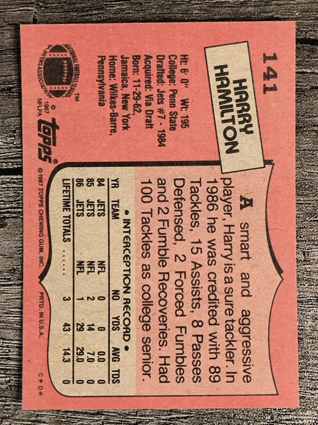 1987 Topps #141 Harry Hamilton RC
