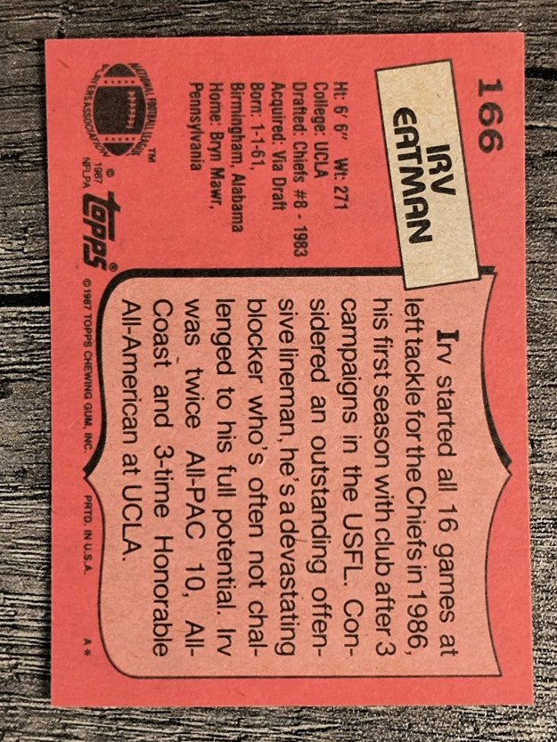 1987 Topps #166 Irv Eatman RC
