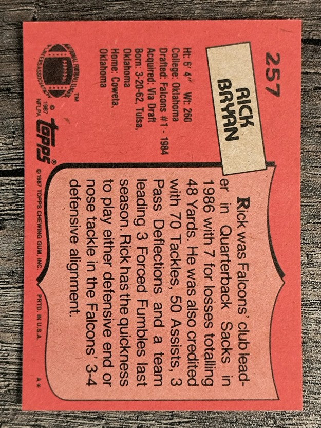 1987 Topps #257 Rick Bryan