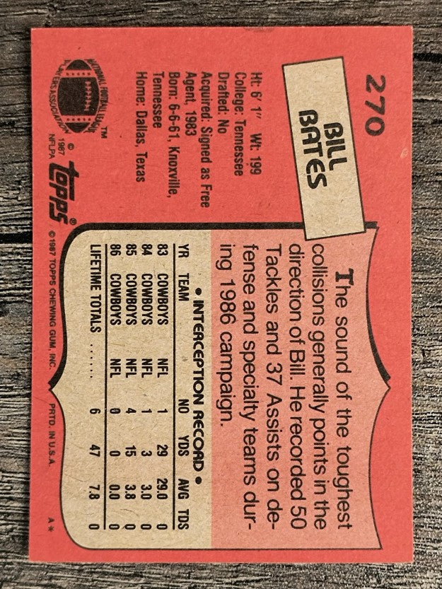 1987 Topps #270 Bill Bates