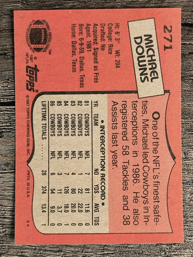 1987 Topps #271 Michael Downs