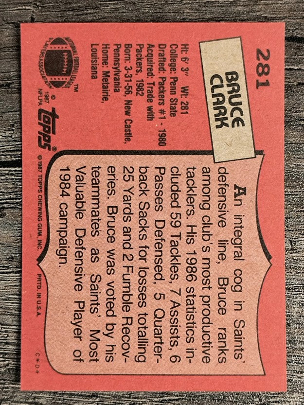 1987 Topps #281 Bruce Clark