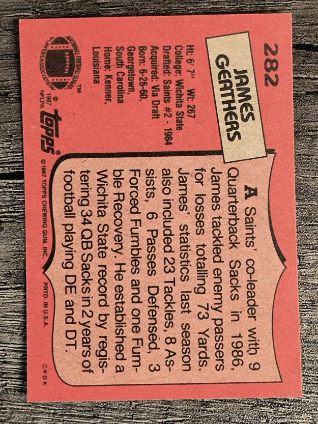 1987 Topps #282 James Geathers RC