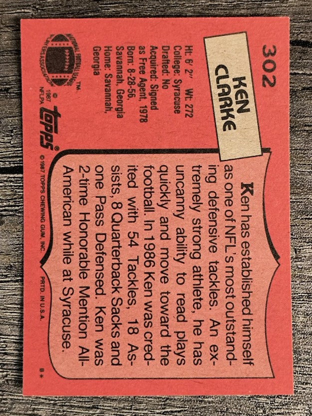 1987 Topps #302 Ken Clarke
