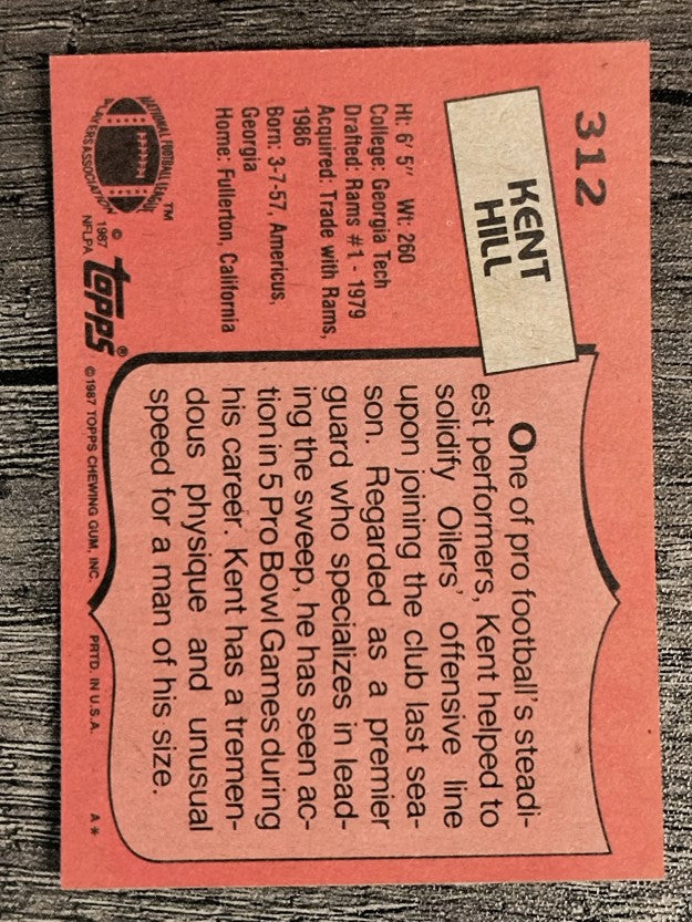 1987 Topps #312 Kent Hill