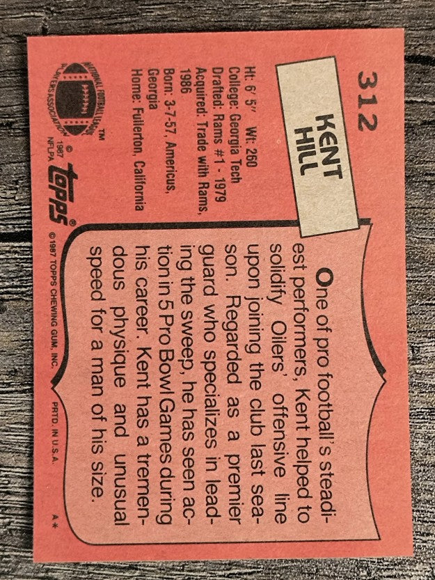 1987 Topps #312 Kent Hill