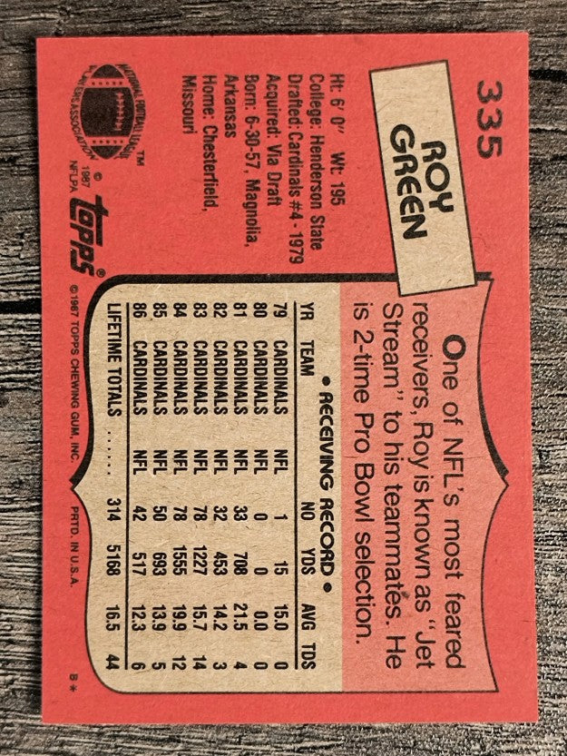 1987 Topps #335 Roy Green