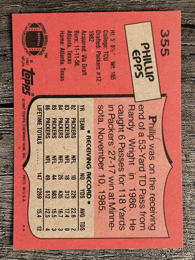 1987 Topps #355 Phillip Epps RC