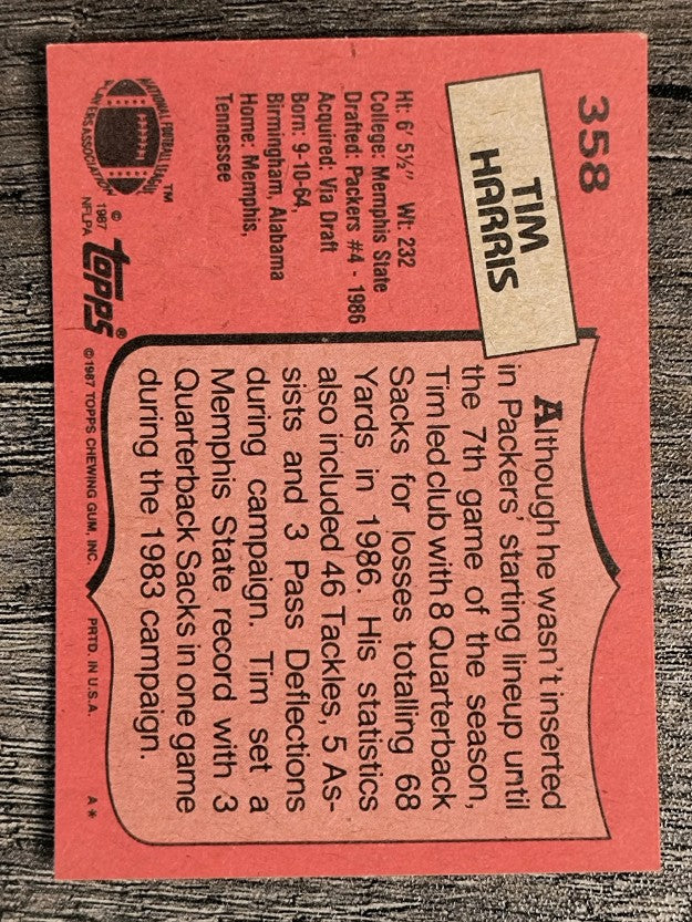 1987 Topps #358 Tim Harris RC