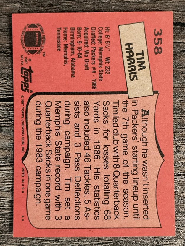 1987 Topps #358 Tim Harris RC