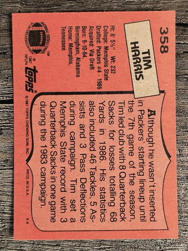 1987 Topps #358 Tim Harris RC