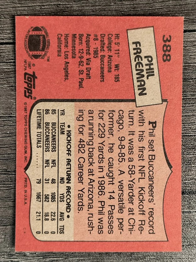 1987 Topps #388 Phil Freeman