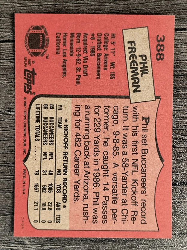 1987 Topps #388 Phil Freeman