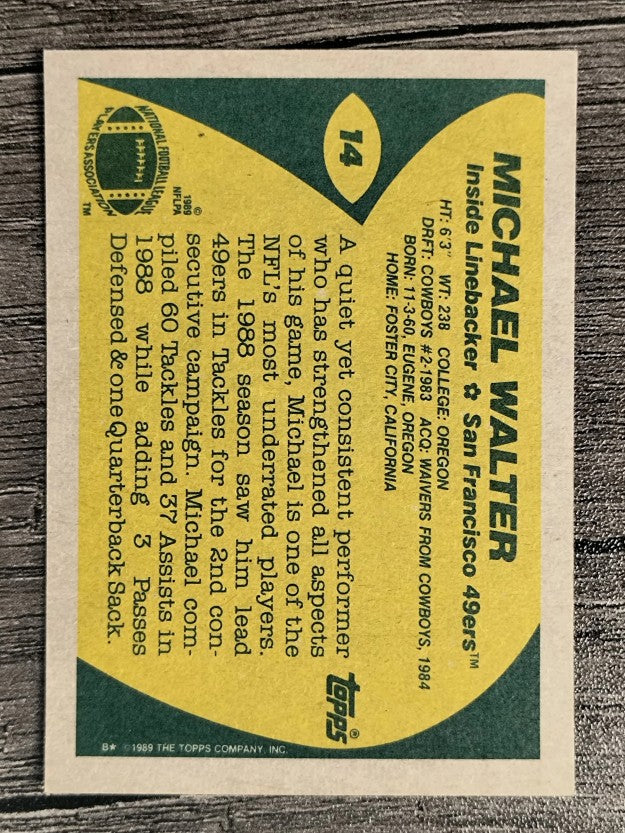 1989 Topps #14 Michael Walter