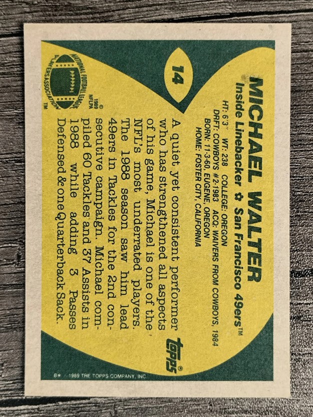 1989 Topps #14 Michael Walter