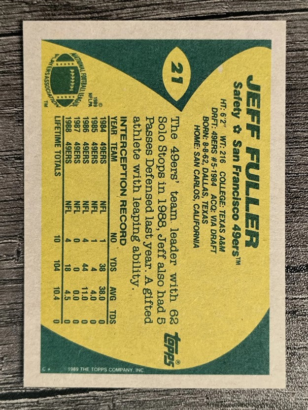 1989 Topps #21 Jeff Fuller