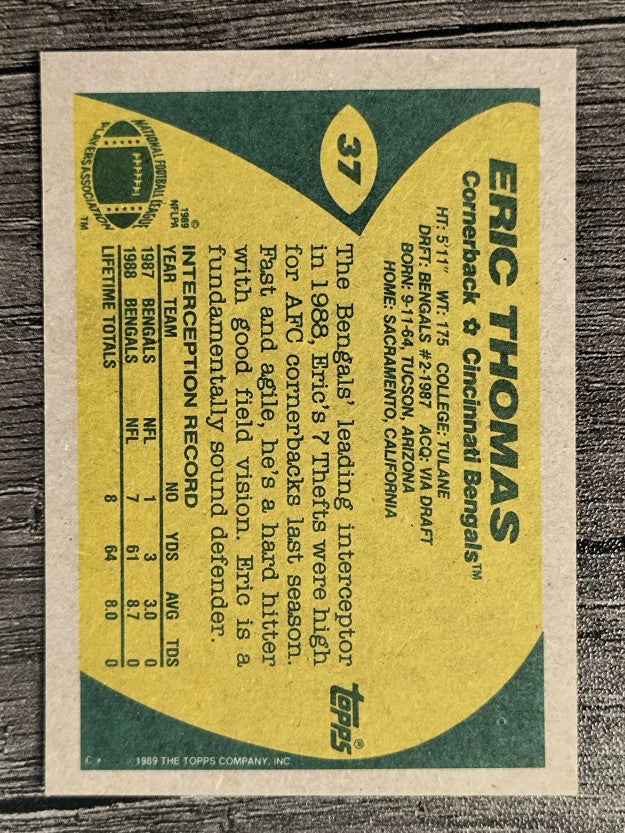 1989 Topps #37 Eric Thomas RC