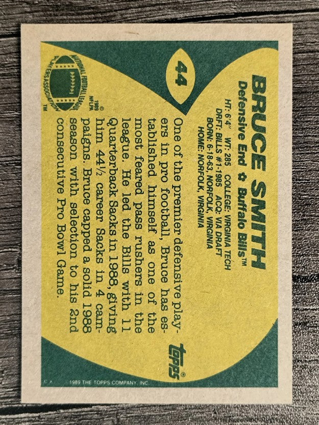 1989 Topps #44 Bruce Smith