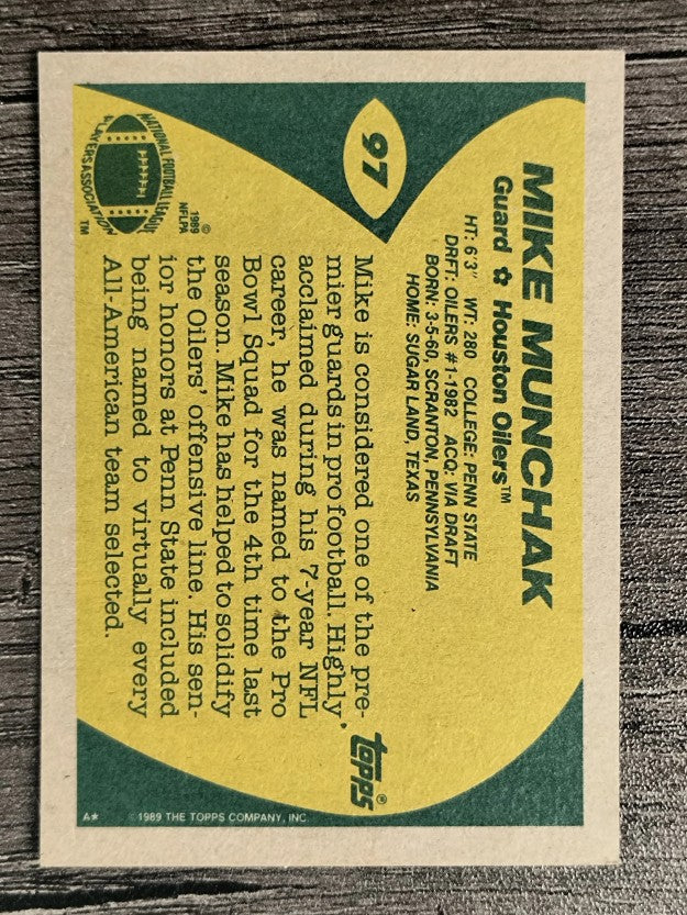 1989 Topps #97 Mike Munchak