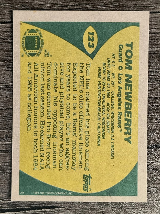 1989 Topps #123 Tom Newberry RC