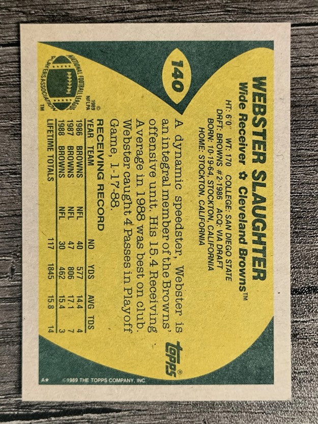 1989 Topps #140 Webster Slaughter