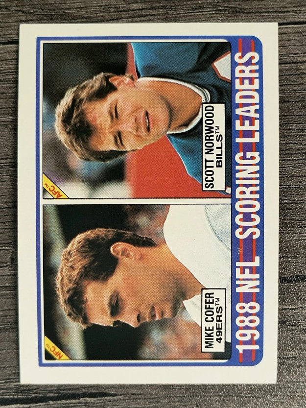 1989 Topps #220 Scoring Leaders/Mike Cofer/Scott Norwood
