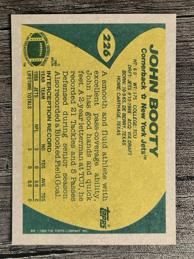 1989 Topps #226 John Booty RC