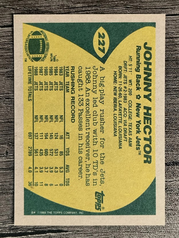 1989 Topps #227 Johnny Hector