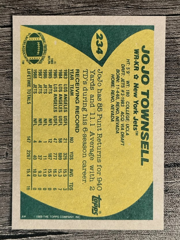 1989 Topps #234 Jo Jo Townsell