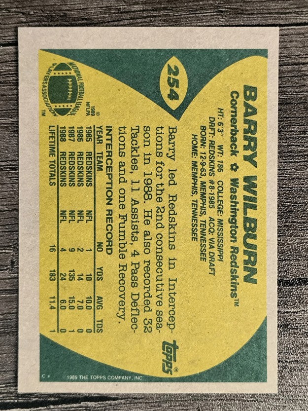 1989 Topps #254 Barry Wilburn